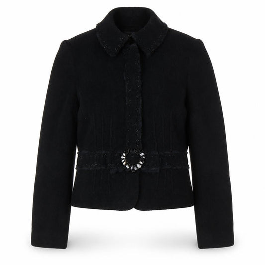 Rena Lange Womens Black Jacket Size 10 Snap
