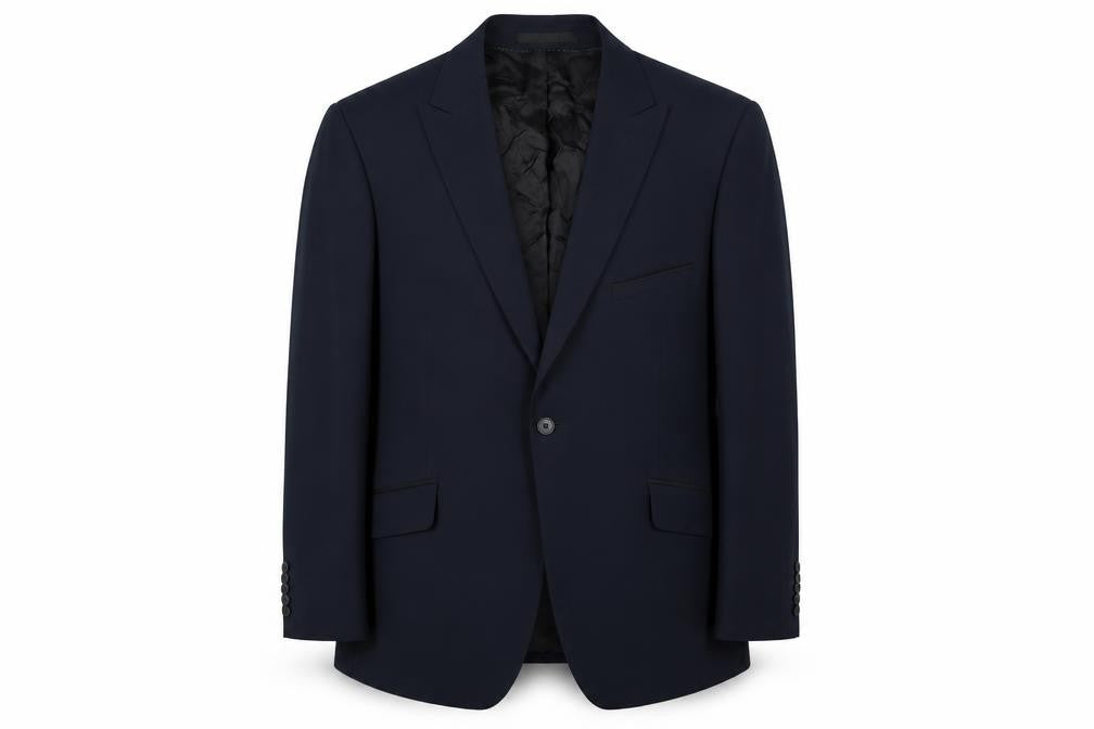 Autograph Mens Blue Polyamide Jacket Suit Jacket Size XL Regular
