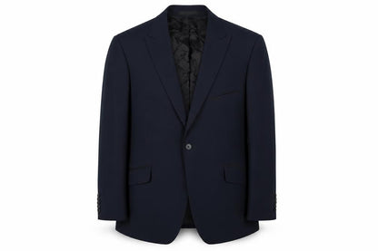 Front view of Autograph men’s blue polyamide jacket suit jacket, size XL, regular
