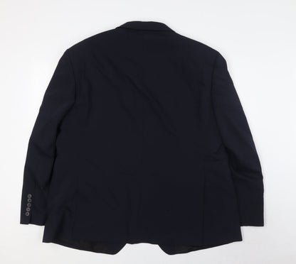 Back view of Autograph men’s blue polyamide jacket suit jacket, size XL, regular
