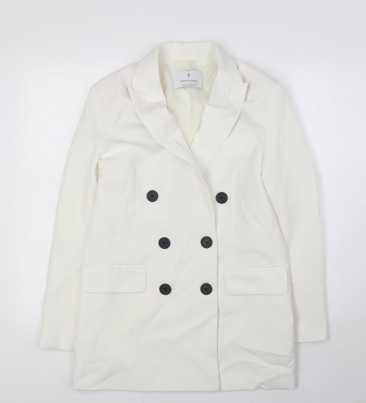 Stradivarius Womens Ivory Jacket Blazer Size XS Button