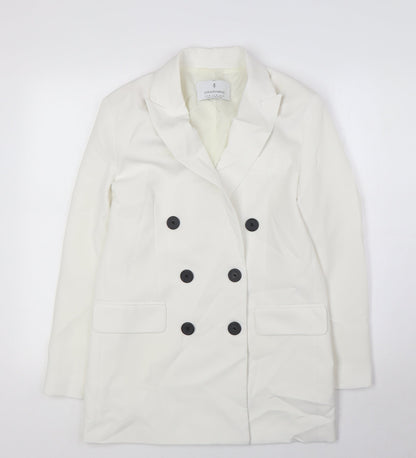 Stradivarius Womens Ivory Jacket Blazer Size XS Button