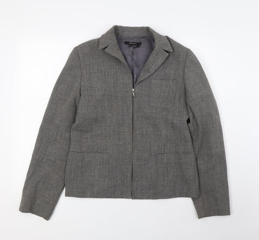 Zara Womens Grey Jacket Size 10 Zip
