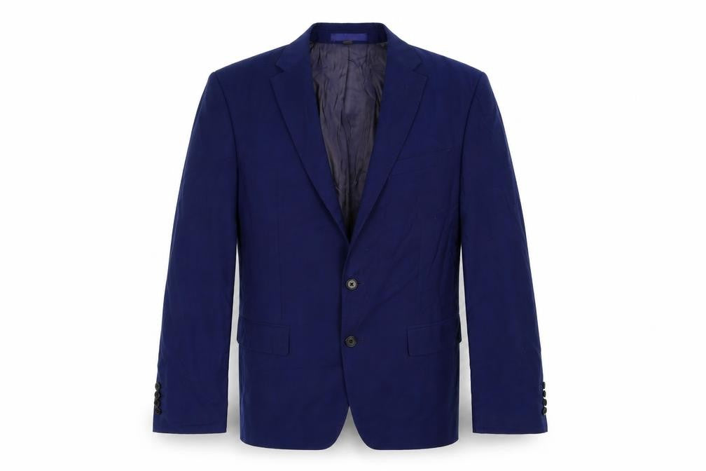 Marks & Spencer Mens Blue Wool Jacket Suit Jacket Size 38 Regular