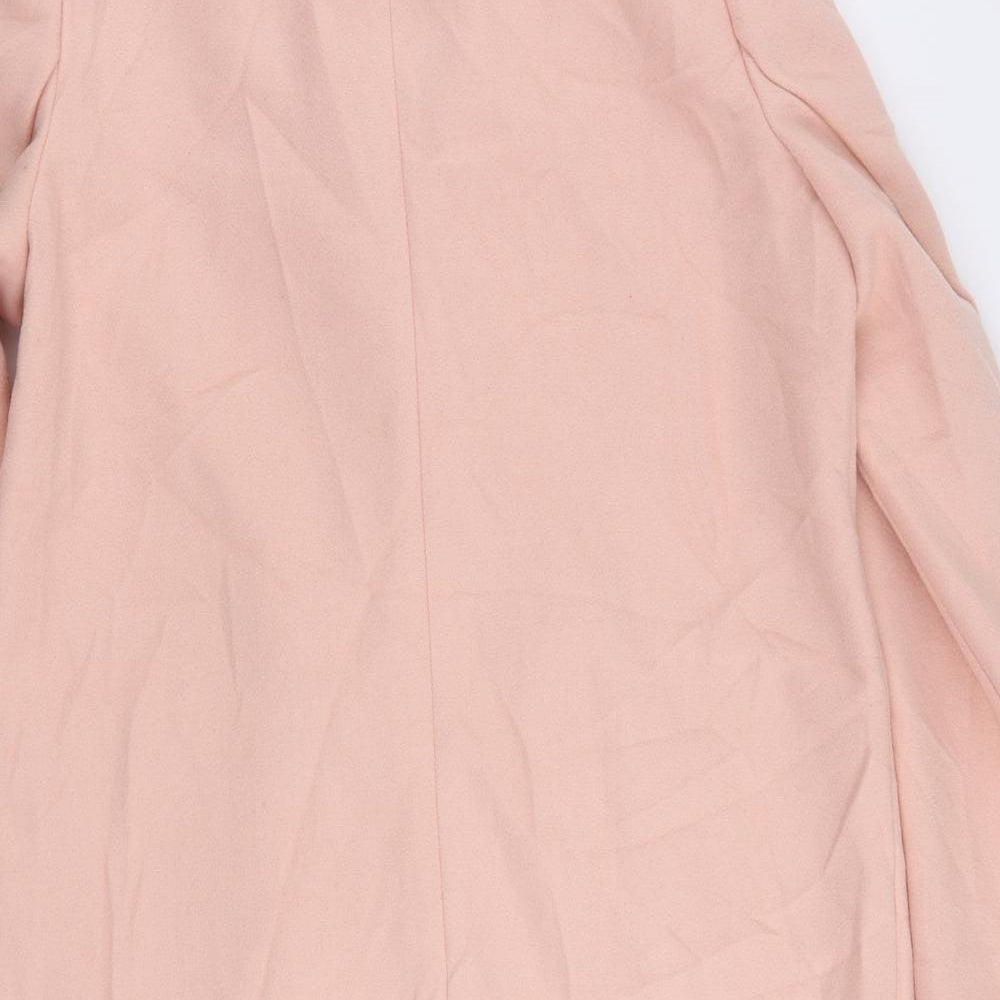 Marks and Spencer Womens Pink Overcoat Coat Size 12 Button