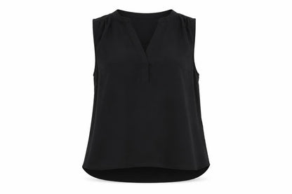 H&M Womens Black Polyester Basic Blouse Size 8 V-Neck