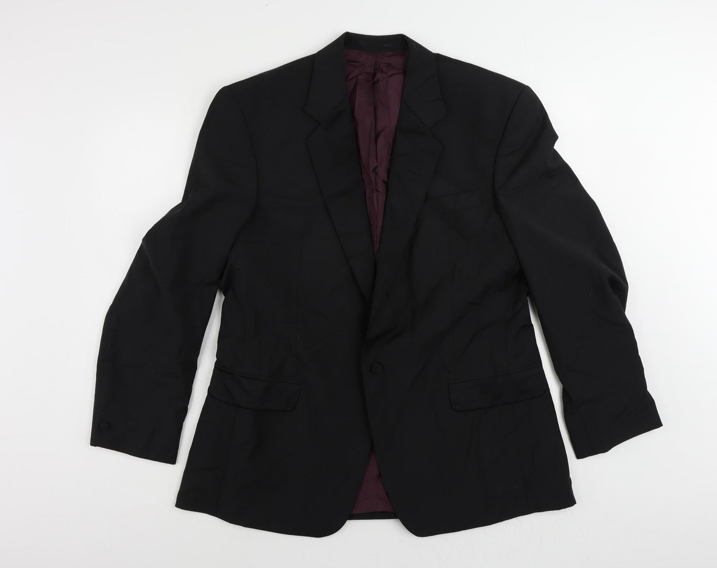 Skopes Mens Black Polyester Tuxedo Suit Jacket Size 42 Regular