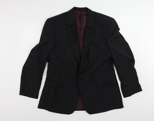 Skopes Mens Black Polyester Tuxedo Suit Jacket Size 42 Regular