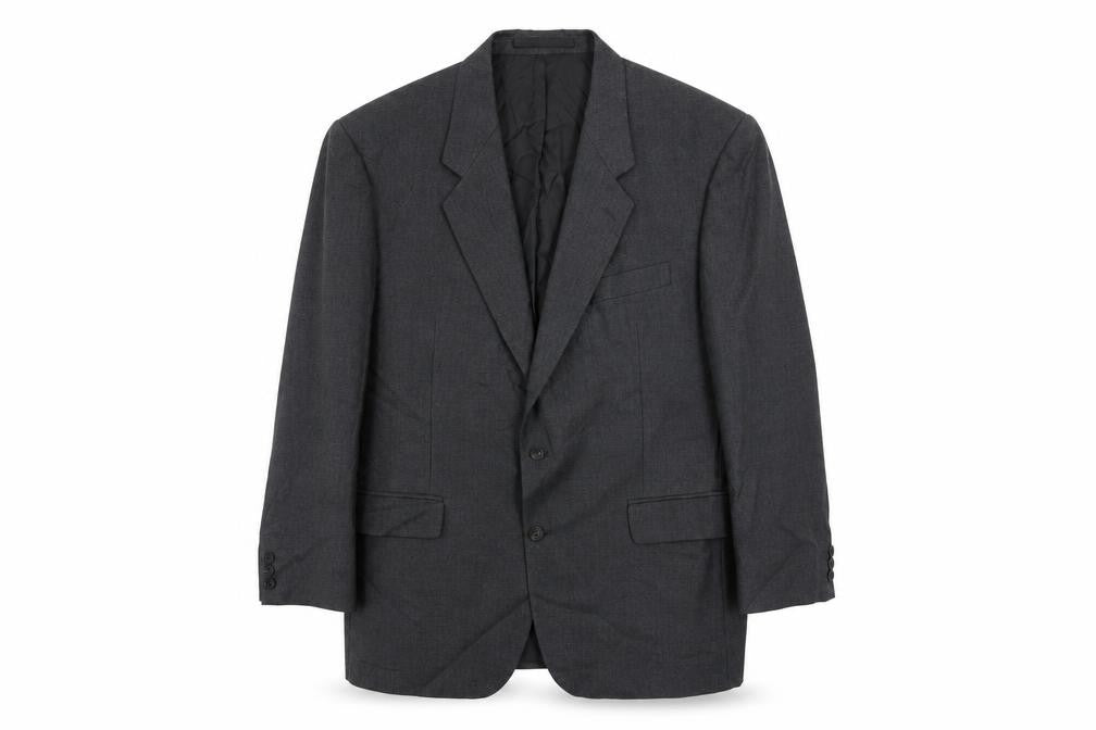The Label Mens Grey Wool Jacket Suit Jacket Size 44 Regular