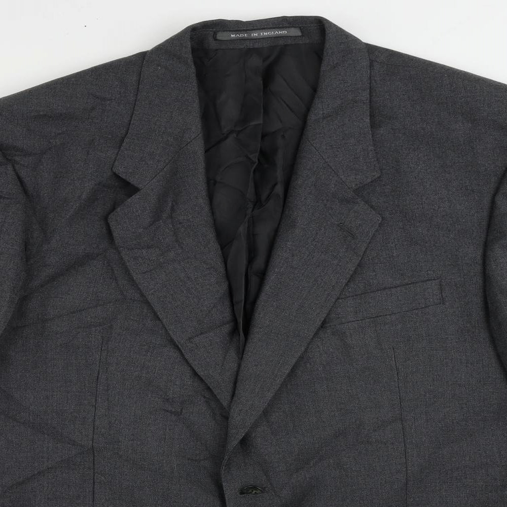 The Label Mens Grey Wool Jacket Suit Jacket Size 44 Regular