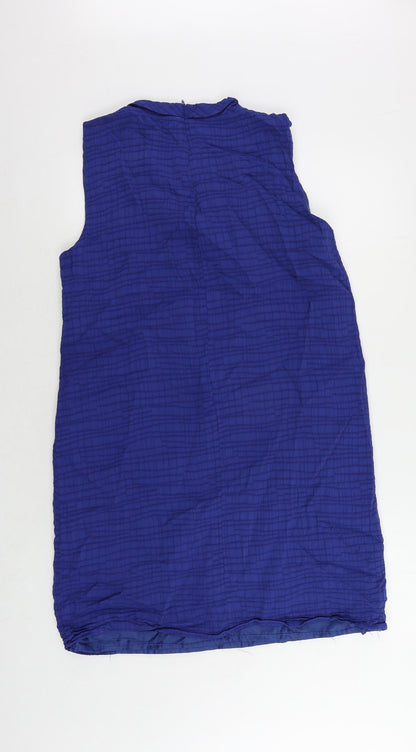 Country Casuals Womens Blue Polyester Shift Size 16 Round Neck Zip - Lined