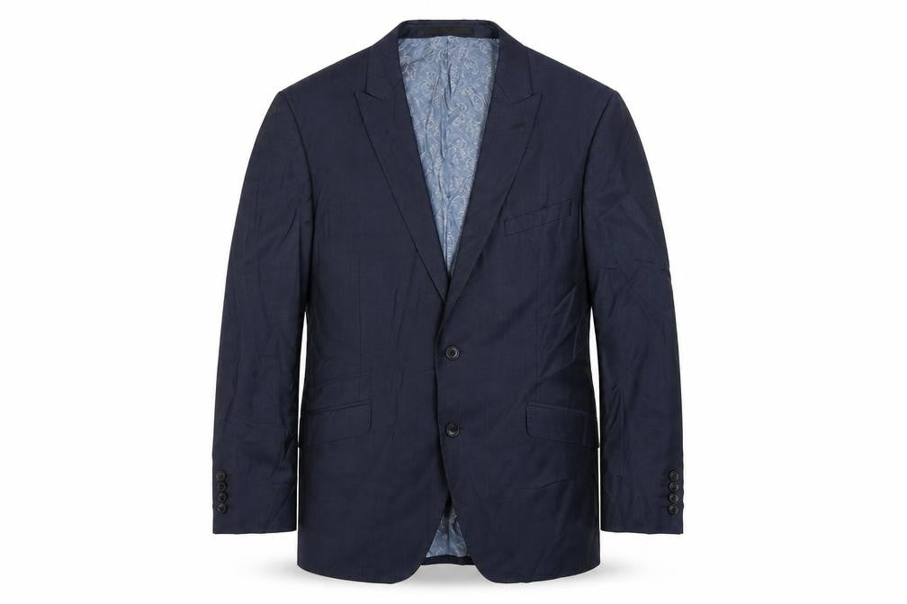 Autograph Mens Blue Polyamide Jacket Suit Jacket Size 44 Regular
