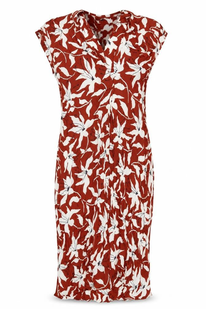 Arket Womens Brown Floral Viscose A-Line Size 6 V-Neck Pullover