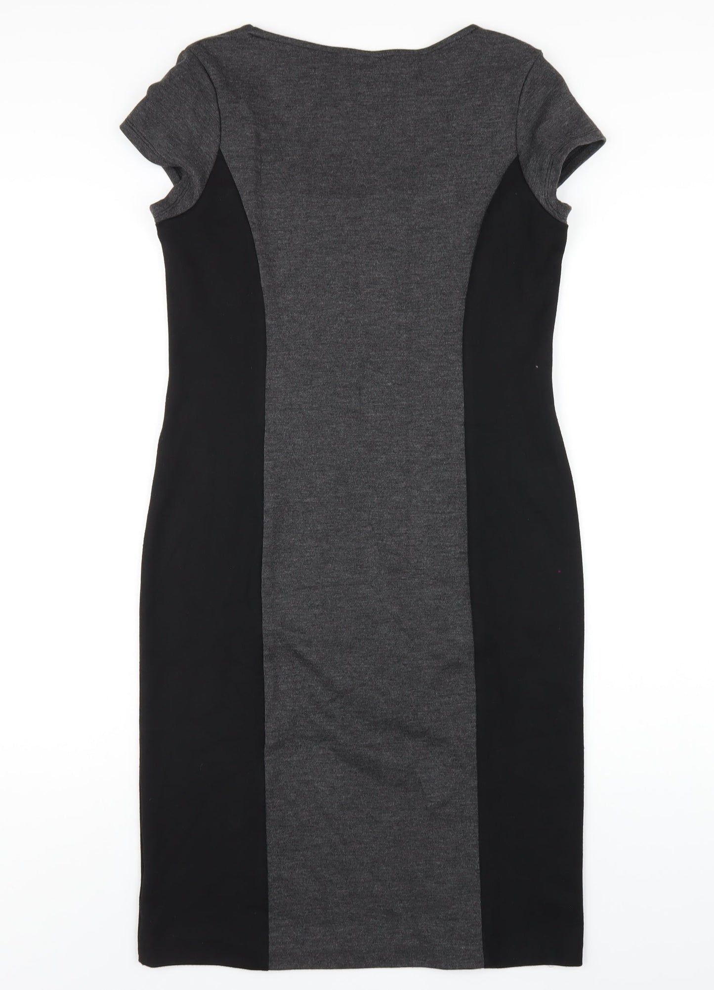 Wallis Womens Black Polyester Bodycon Size 12 Scoop Neck Pullover