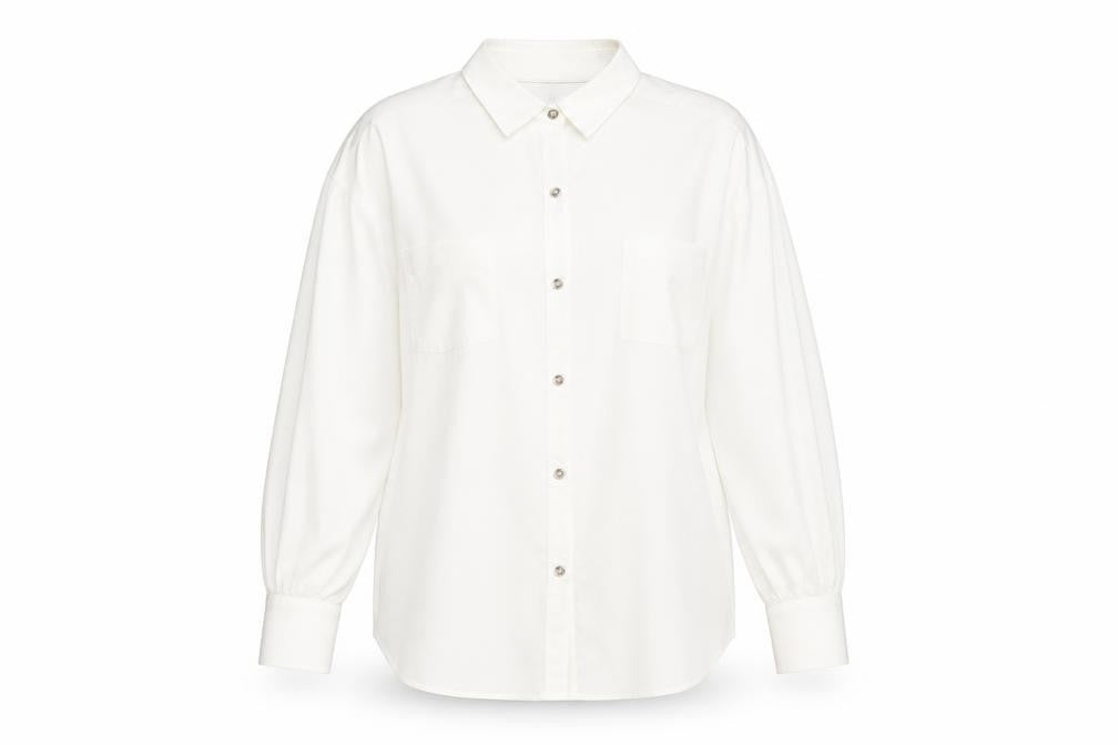 Debenhams Womens Ivory Polyester Basic Button-Up Size 16 Collared