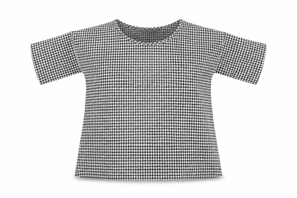 Blooming Marvellous Womens Black Geometric Polyester Basic T-Shirt Size 8 Round Neck