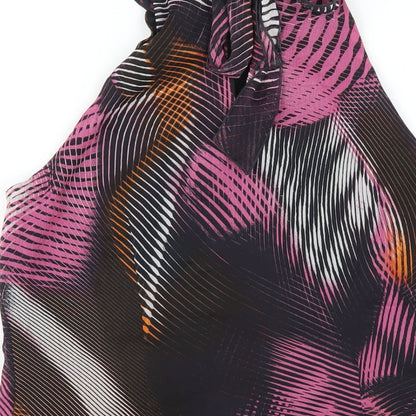 Paraphrase Womens Multicoloured Geometric Polyester Basic Blouse Size L Round Neck