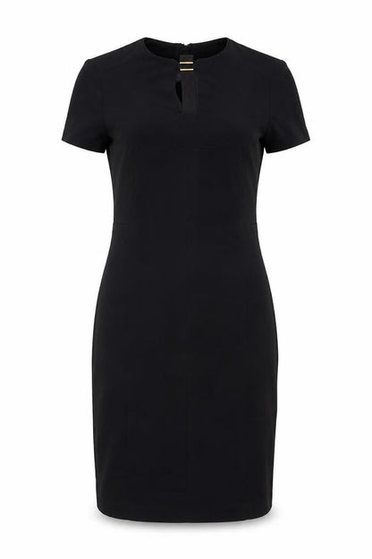 marksand Womens Blue Polyester Bodycon Size 8 Round Neck Zip