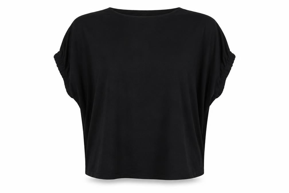 JD Williams Womens Black Polyester Basic T-Shirt Size 24 Round Neck
