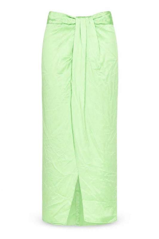 Zara Womens Green Polyester Maxi Skirt Size XS Zip