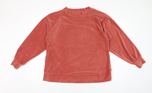 ASOS Womens Pink Polyester Basic T-Shirt Size 12 Round Neck