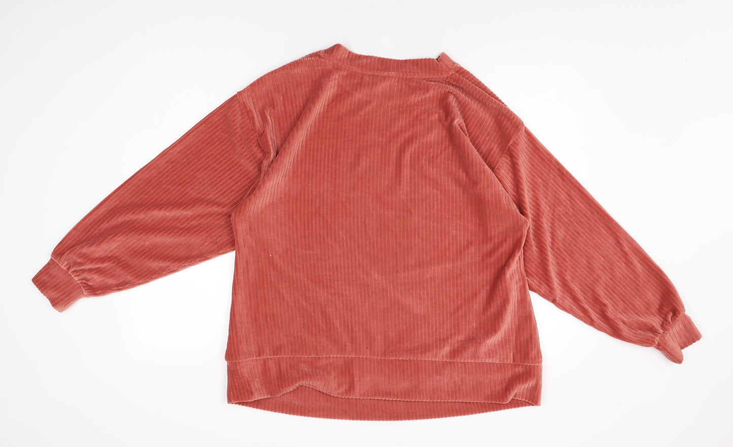 ASOS Womens Pink Polyester Basic T-Shirt Size 12 Round Neck