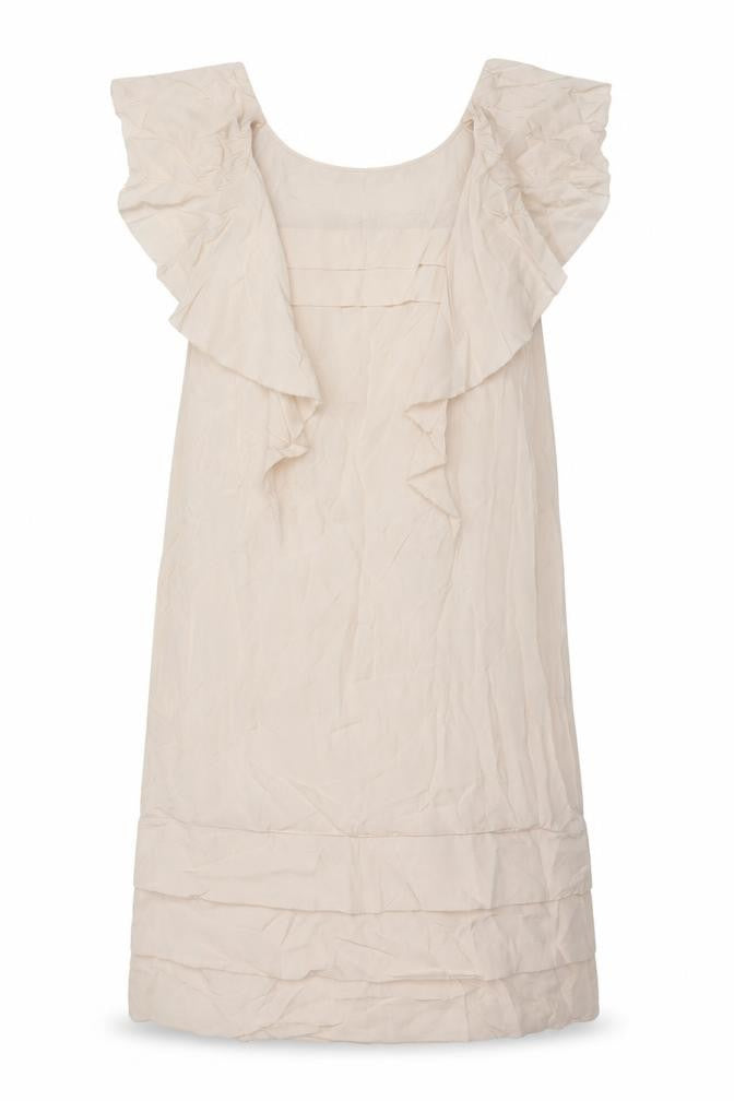 Briger St Mikkelsen Womens Beige Polyester Trapeze & Swing Size 8 Round Neck Pullover