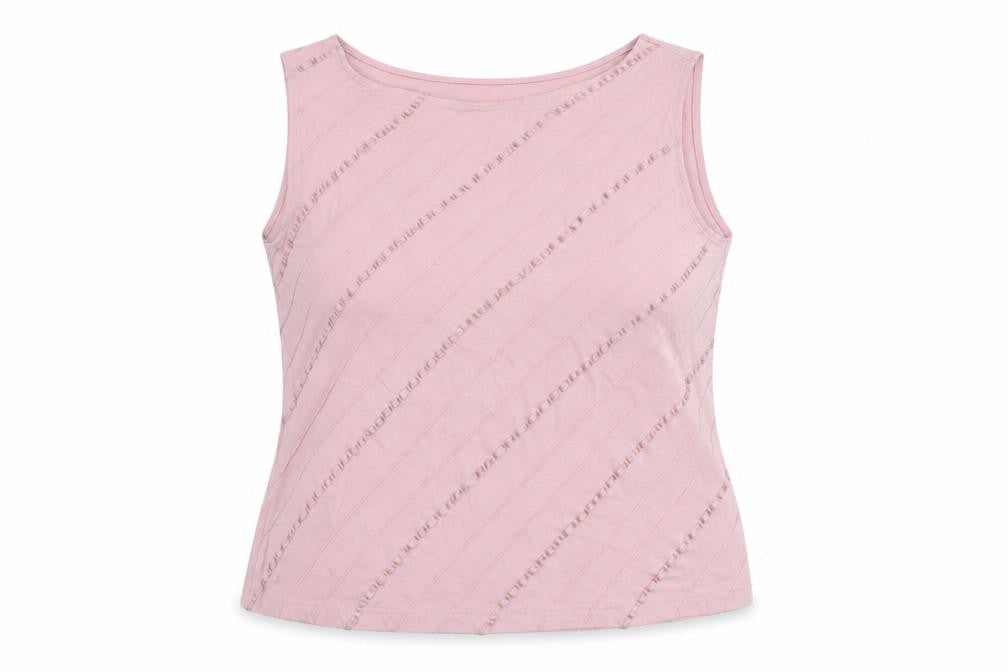 Marks & Spencer Womens Pink Polyester Basic Tank Size 20 Round Neck