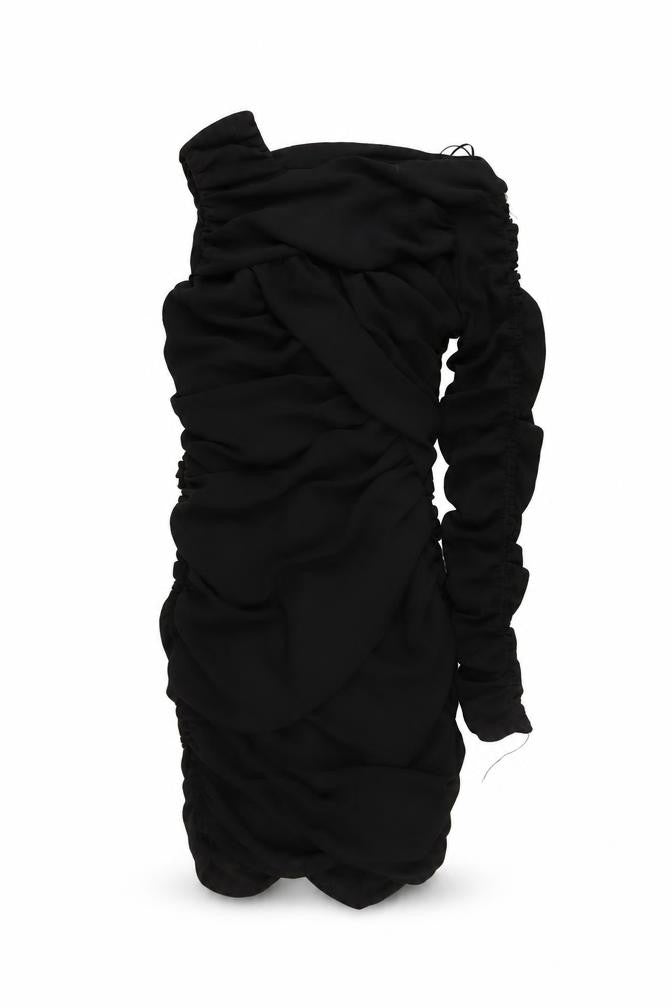 Zara Womens Black Polyester Mini Size M Square Neck Zip
