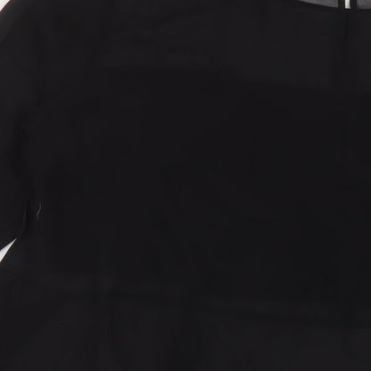 Zara Womens Black Polyester Basic Blouse Size M Round Neck