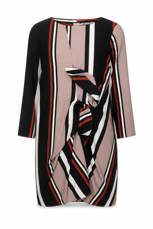 River Island Womens Multicoloured Striped Polyester Sheath Size 10 Round Neck Pullover