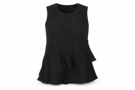 Autograph Womens Black Viscose Basic Tank Size 10 Round Neck