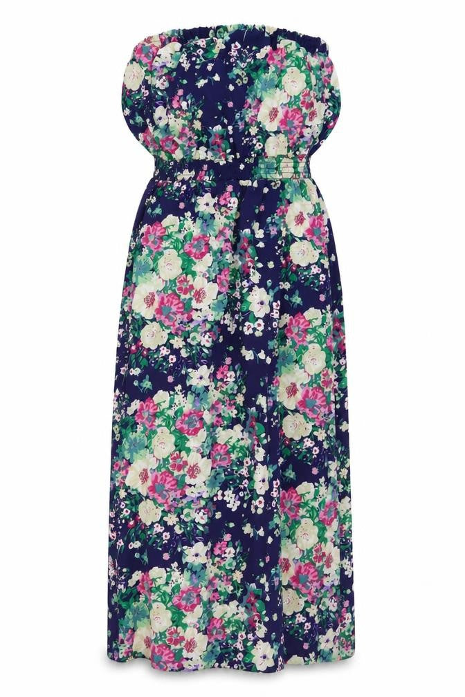 NEXT Womens Multicoloured Floral Polyester A-Line Size 18 Off the Shoulder Pullover