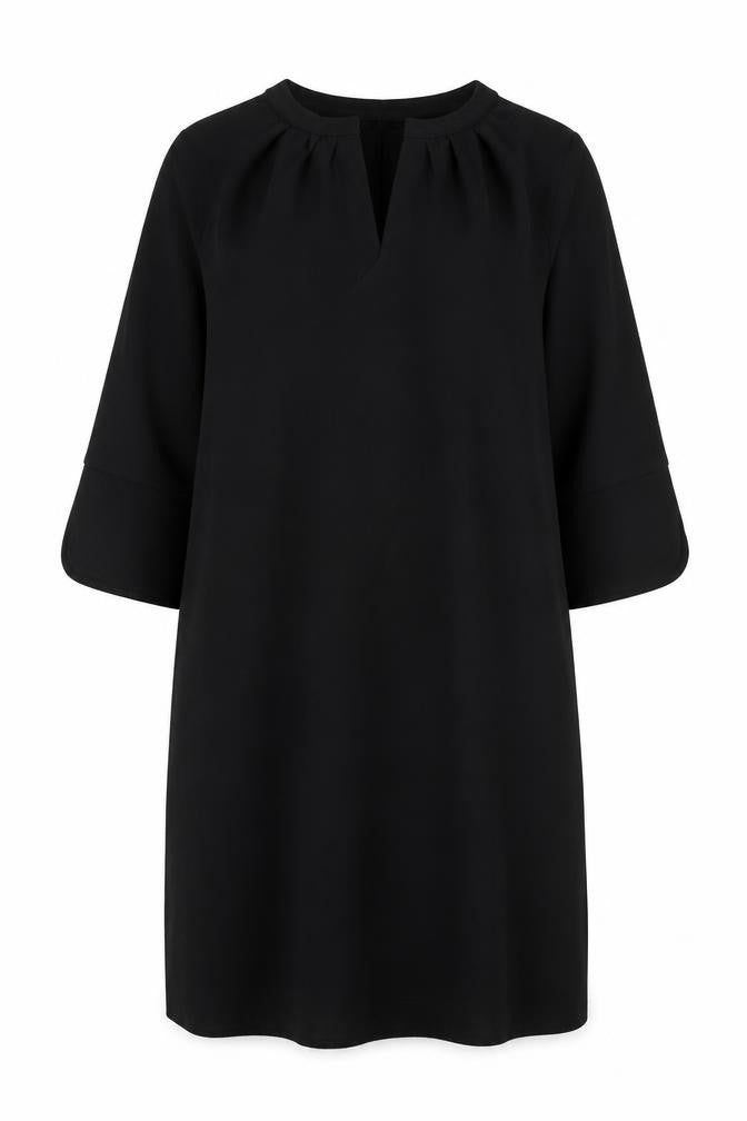 Marks & Spencer Womens Black Polyester A-Line Size 14 V-Neck Pullover