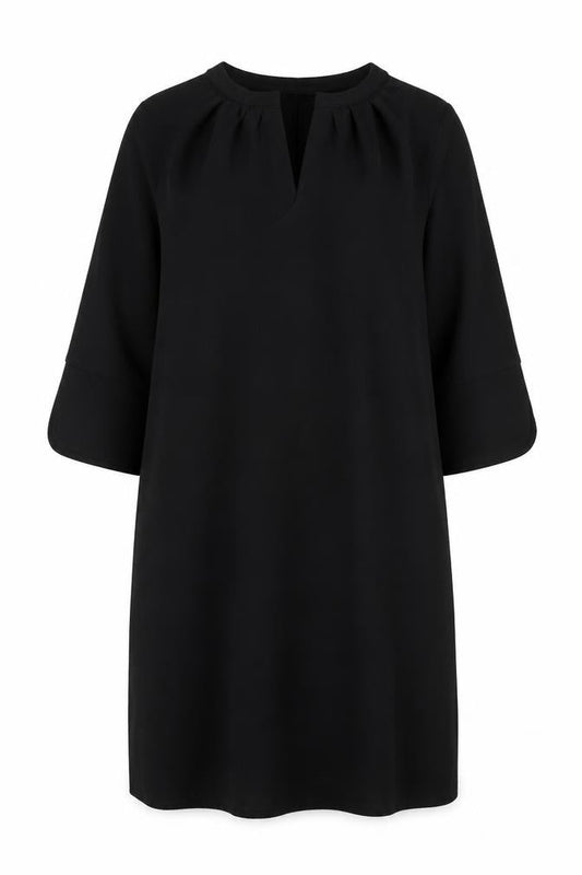 Marks & Spencer Womens Black Polyester A-Line Size 14 V-Neck Pullover