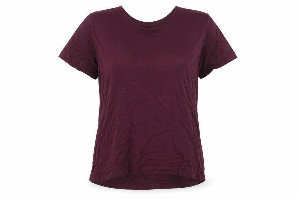 & Other Stories Womens Red Viscose Basic T-Shirt Size 8 Crew Neck
