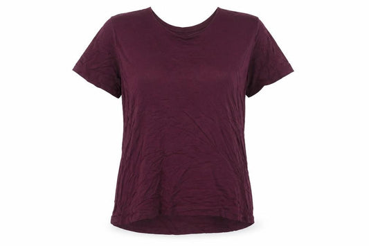 & Other Stories Womens Red Viscose Basic T-Shirt Size 8 Crew Neck