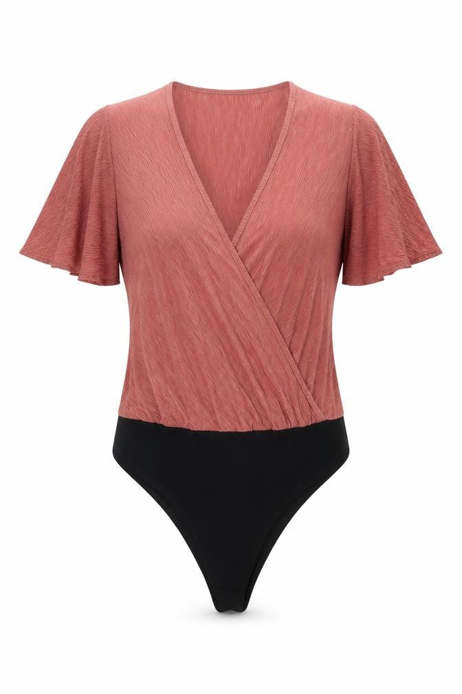 New Look Womens Pink Polyester Bodysuit One-Piece Size 10 Snap