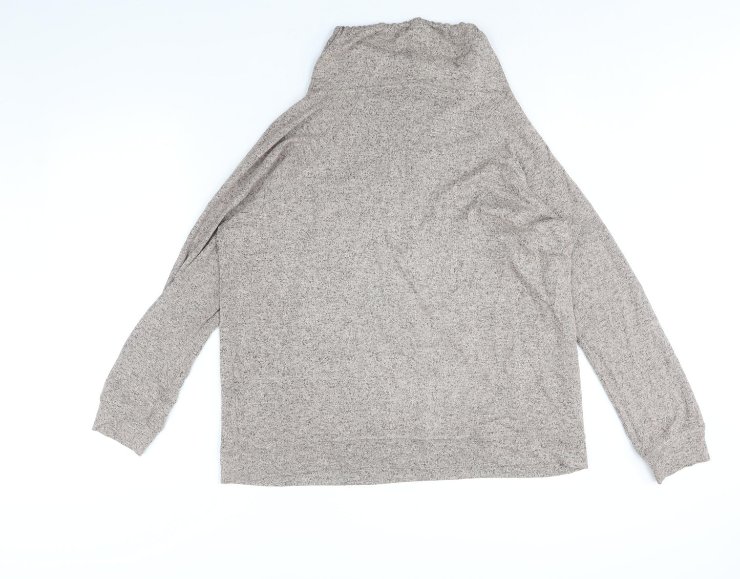 Select Womens Beige High Neck Polyester Pullover Jumper Size 18 - Drawstring Pocket