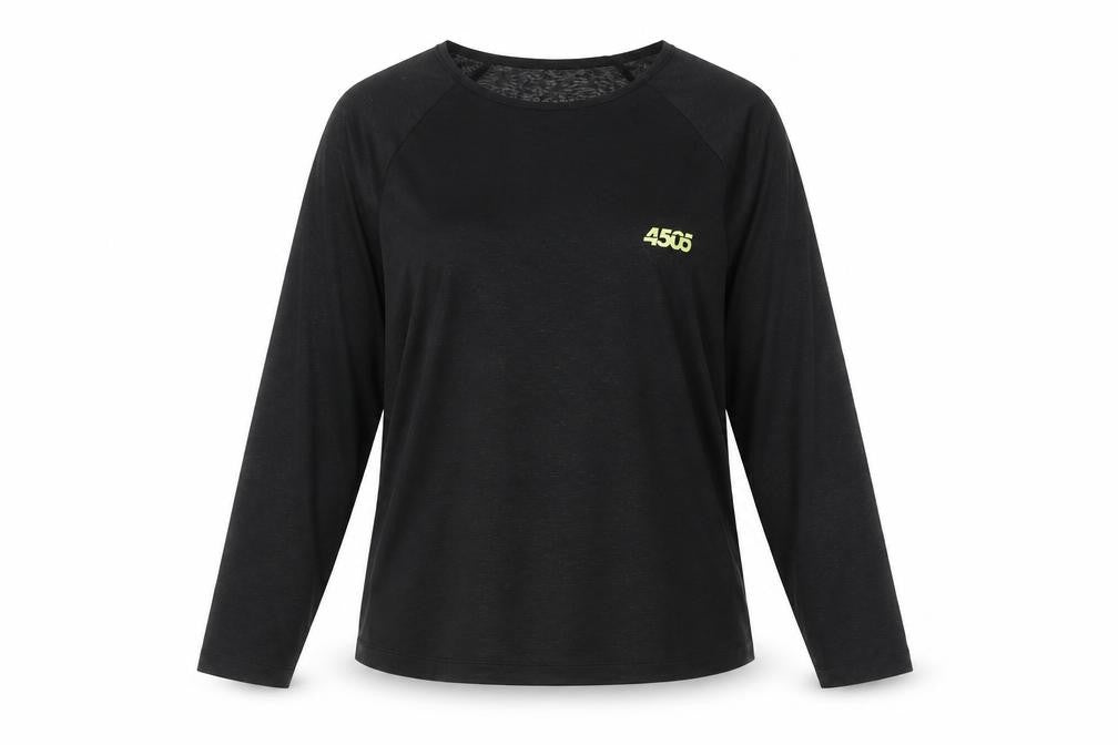 ASOS Womens Black Polyester Basic Casual Size 8 Round Neck Pullover - ASOS 4505 Logo Semi Sheer
