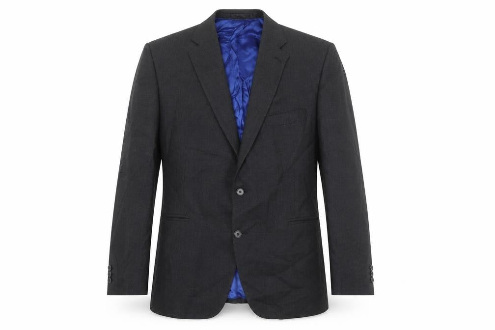 The Label Mens Black Wool Jacket Suit Jacket Size 46 Regular
