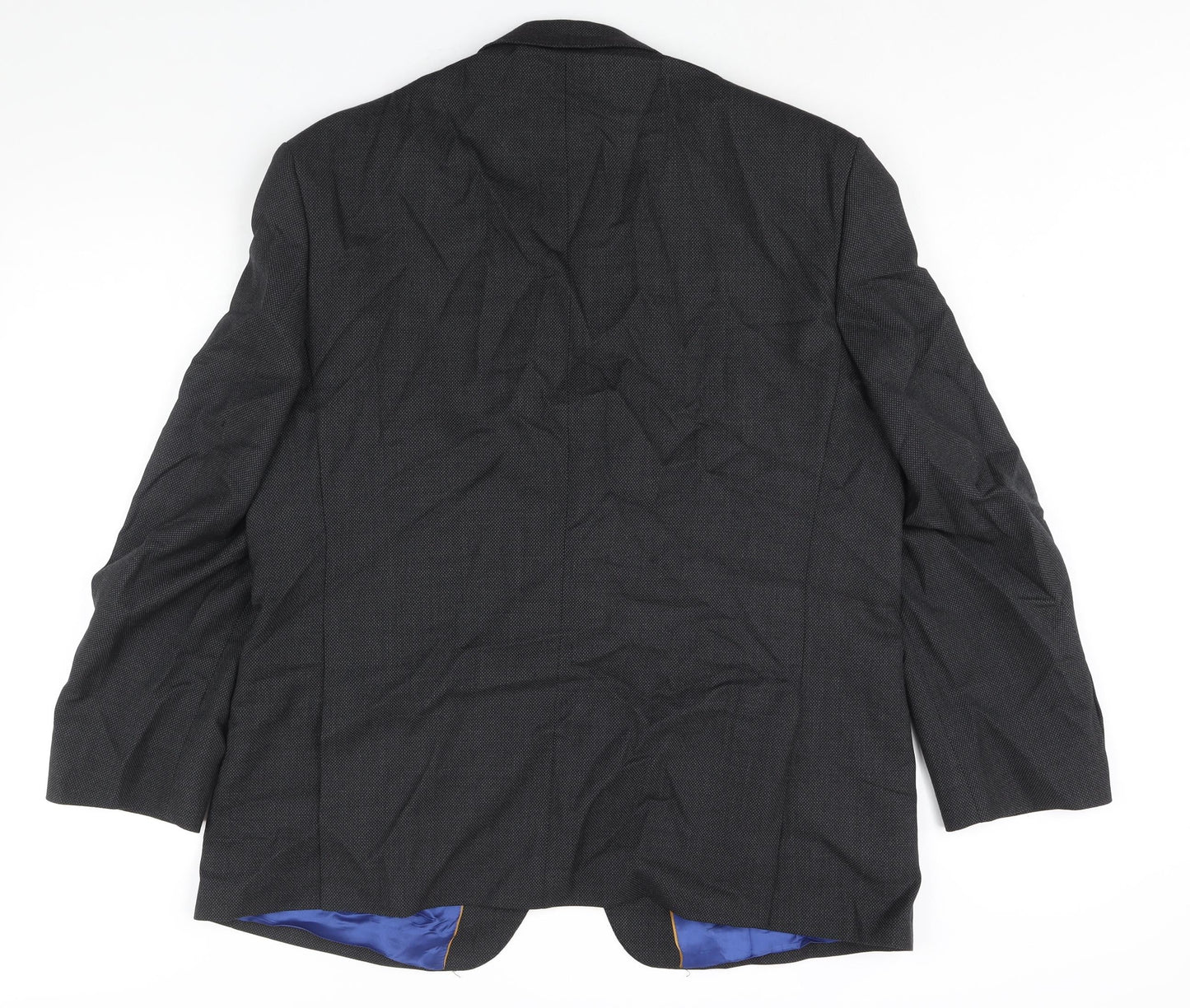 The Label Mens Black Wool Jacket Suit Jacket Size 46 Regular