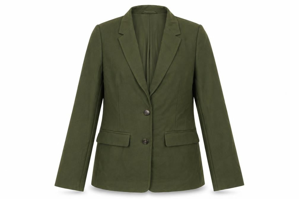 Marks and Womens Green Jacket Blazer Size 12 Button