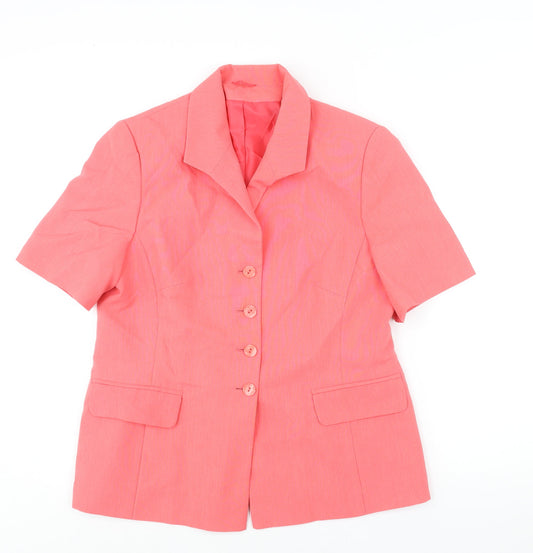 Berkertex Womens Pink Jacket Size 16 Button