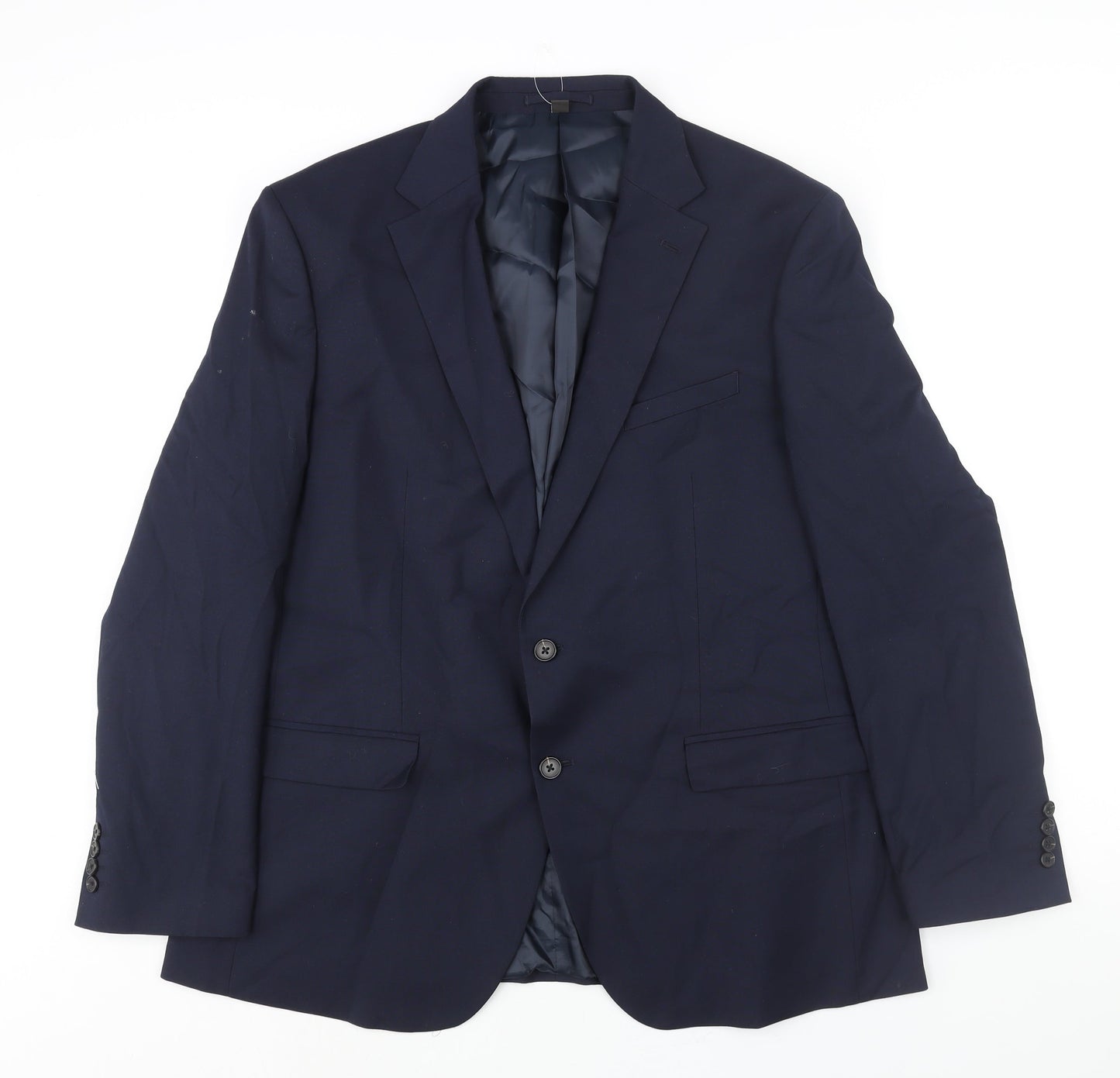 Marks and Spencer Mens Blue Polyester Jacket Suit Jacket Size 46 Regular