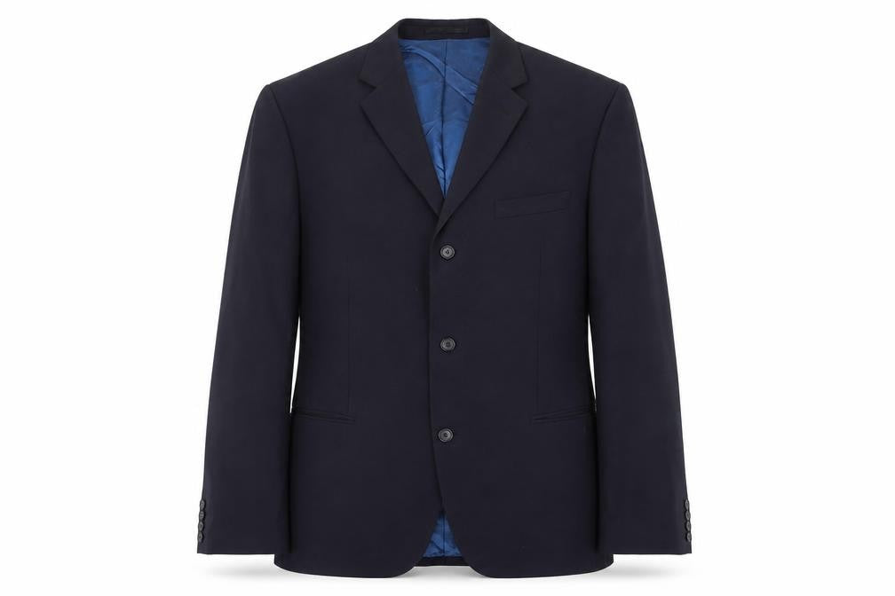 Lino Vierra Mens Blue Polyester Jacket Suit Jacket Size 44 Regular