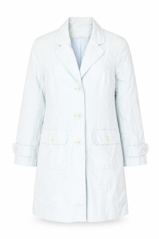Marks & Spencer Womens Blue Trench Coat Coat Size 12 Button