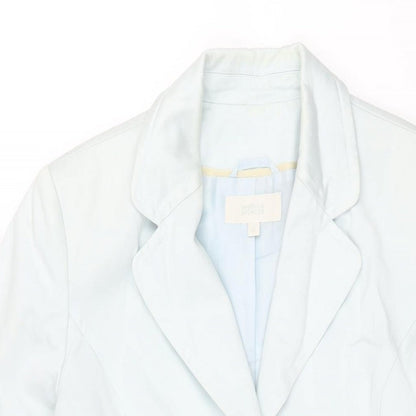 Marks & Spencer Womens Blue Trench Coat Coat Size 12 Button