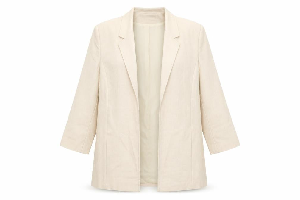 First Avenue Womens Beige Jacket Blazer Size 12