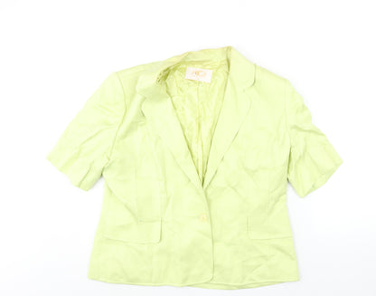 Country Casuals Womens Green Jacket Size 16 Button